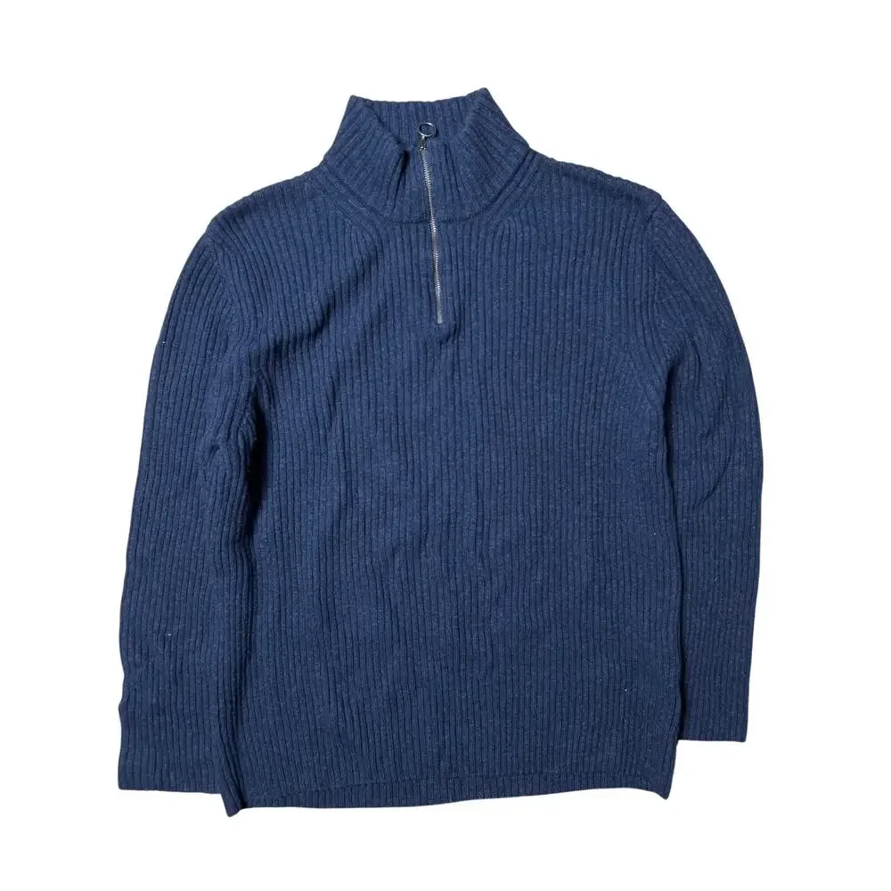 Hammer Made Blue Marietta 1/4 Zip Sweater Size XL